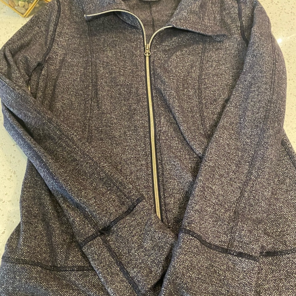 Purple lululemon sweater with double zip